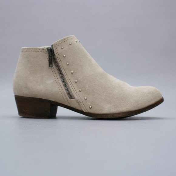 Minnetonka Ladies 9 Taupe Suede Double Side-zip - Picture 4 of 12